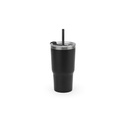 JOYNER M. Tazza da viaggio compatta in acciaio inossidabile (riciclata al 91%) con doppia parete isolata sottovuoto e finitura opaca da 600 ml