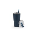 JOYNER M. Tazza da viaggio compatta in acciaio inossidabile (riciclata al 91%) con doppia parete isolata sottovuoto e finitura opaca da 600 ml