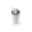 JOYNER M. Tazza da viaggio compatta in acciaio inossidabile (riciclata al 91%) con doppia parete isolata sottovuoto e finitura opaca da 600 ml