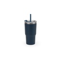 JOYNER M. Tazza da viaggio compatta in acciaio inossidabile (riciclata al 91%) con doppia parete isolata sottovuoto e finitura opaca da 600 ml