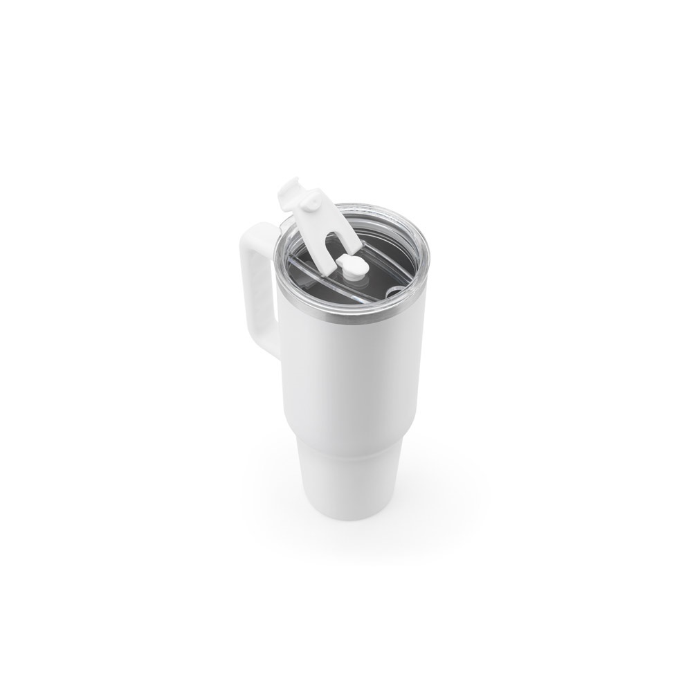 JOYNER XL. Tazza da viaggio grande in acciaio inossidabile (riciclata al 91%) con doppia parete isolata sottovuoto e finitura opaca da 1300 ml