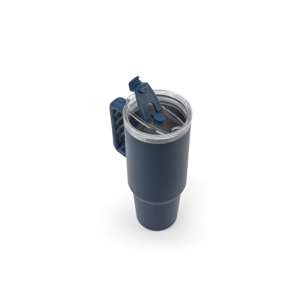 JOYNER XL. Tazza da viaggio grande in acciaio inossidabile (riciclata al 91%) con doppia parete isolata sottovuoto e finitura opaca da 1300 ml