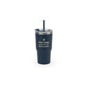 JOYNER M. Tazza da viaggio compatta in acciaio inossidabile (riciclata al 91%) con doppia parete isolata sottovuoto e finitura opaca da 600 ml