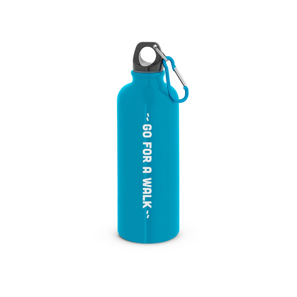KELCE. Borraccia in acciaio inossidabile con parete singola e moschettone 550 ml