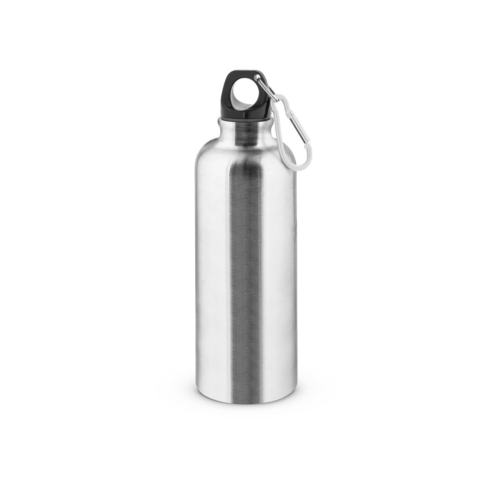 KELCE. Borraccia in acciaio inossidabile con parete singola e moschettone 550 ml