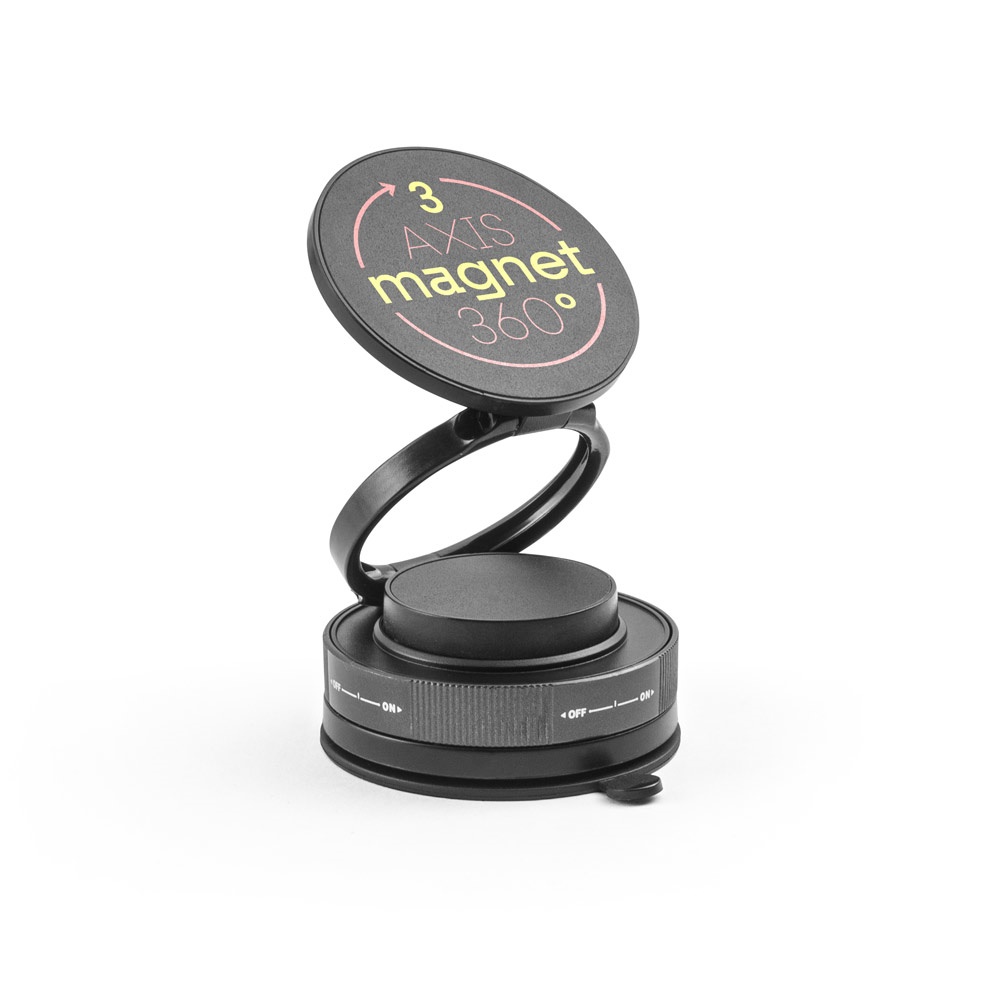 KEPLER. Supporto magnetico per cellulare con sistema di fissaggio a vuoto per superfici lisce e non lisce (rotazione a 360º)