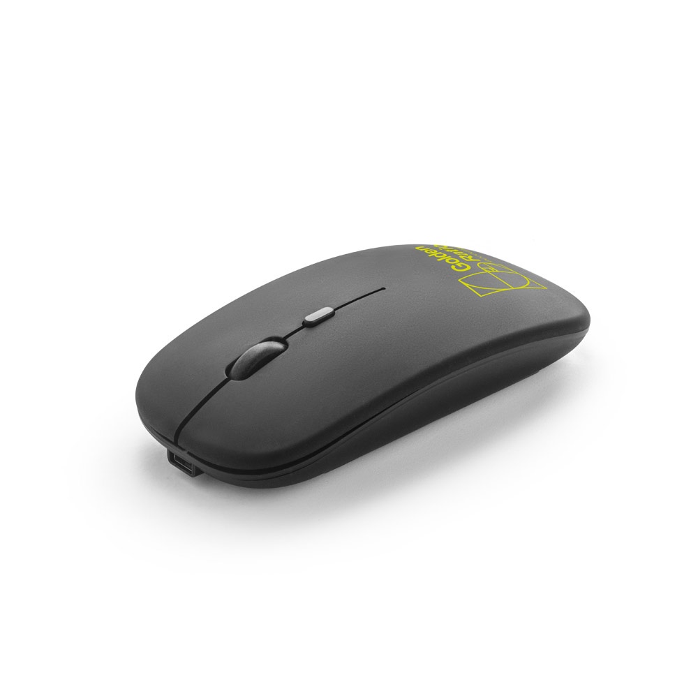 KHAN. Mouse wireless con batteria da 500 mAh in ABS riciclato (100% rABS)