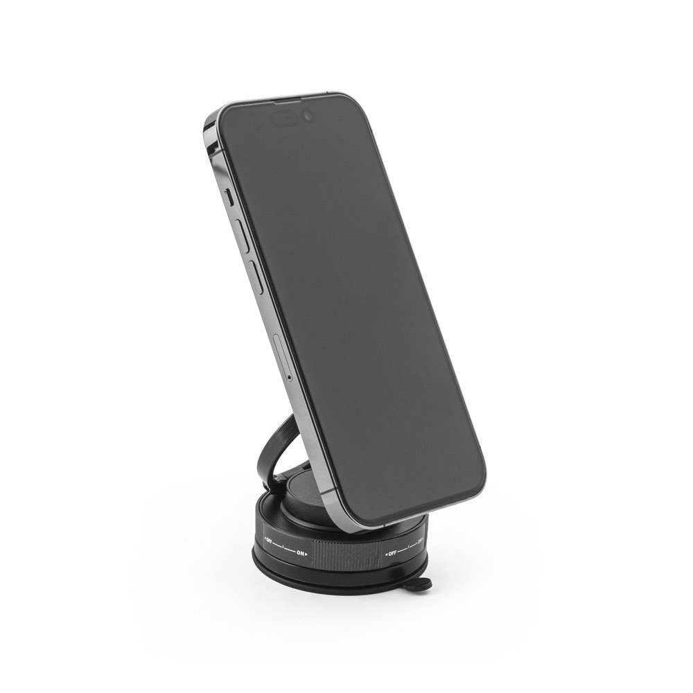 KEPLER. Supporto magnetico per cellulare con sistema di fissaggio a vuoto per superfici lisce e non lisce (rotazione a 360º)