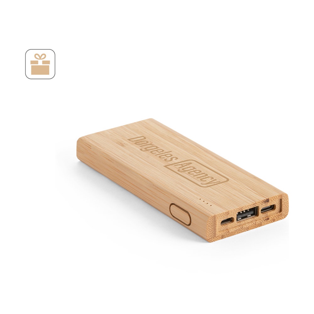KOHN. Banca di alimentazione da 5'000 mAh in bambù