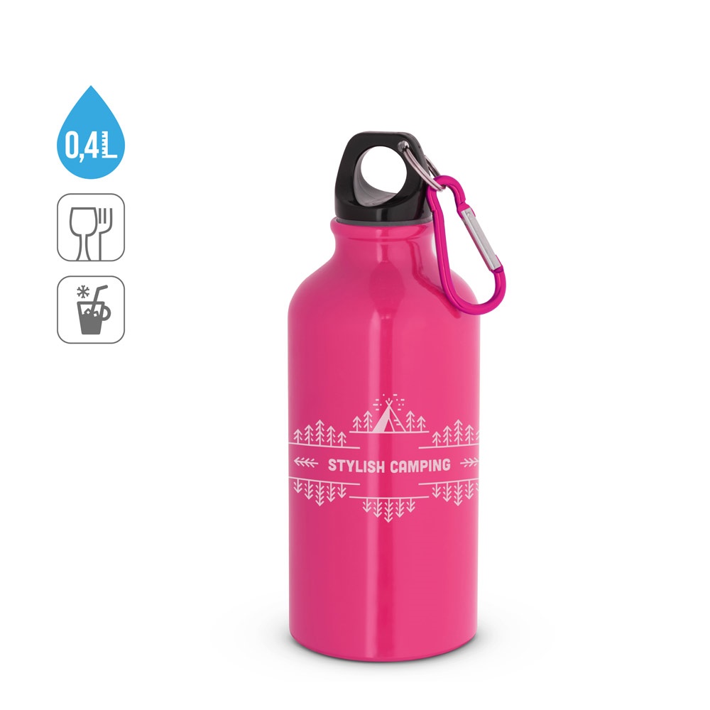 LANDSCAPE S. Borracce sportive in alluminio con moschettone 400 mL