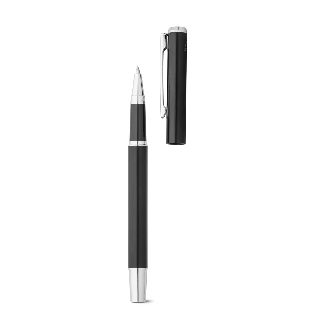 LEAH. Set penna roller e penna a sfera in alluminio (rispettivamente al 94% e al 94%) con clip