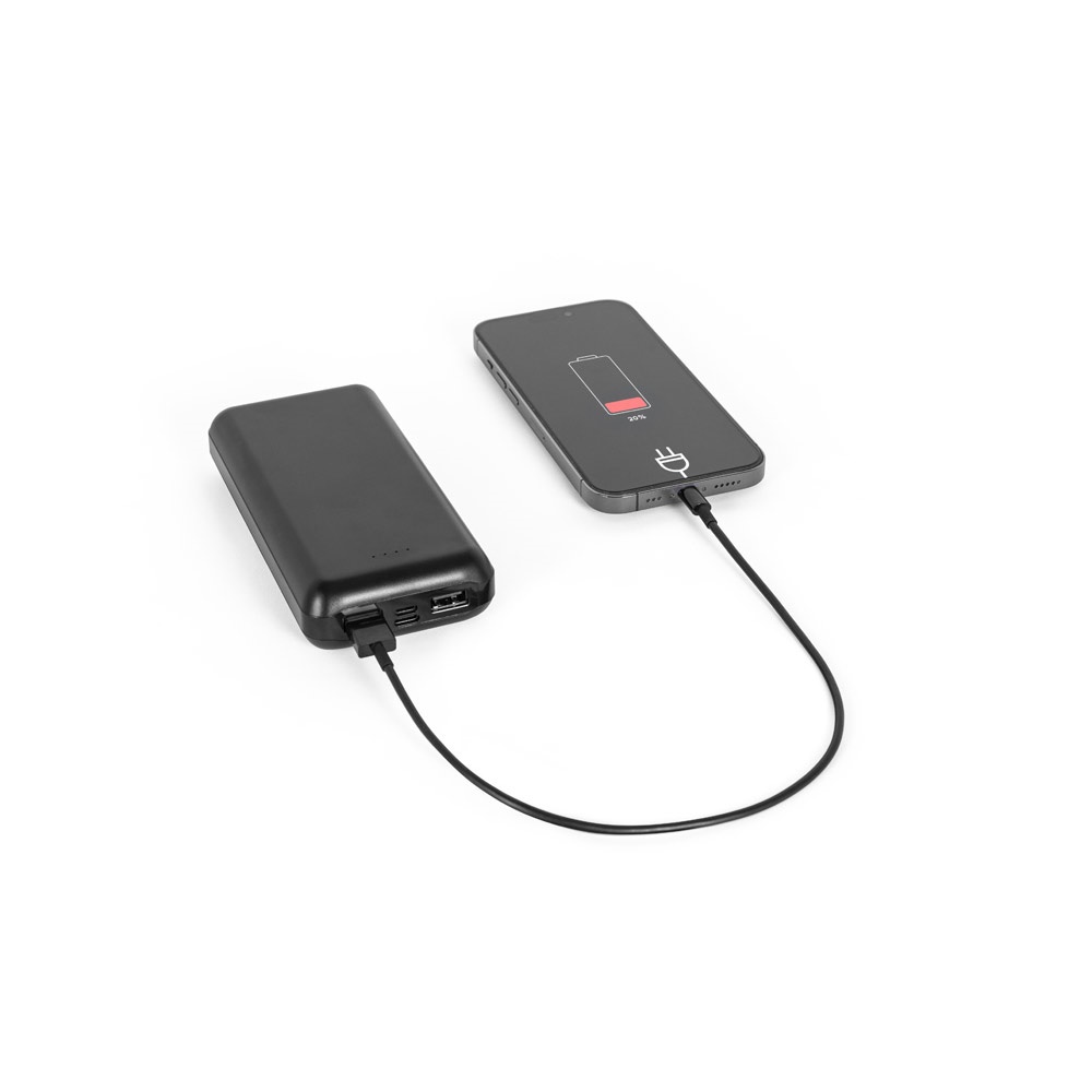 LEAKEY 20. Power bank 20'000 mAh in ABS riciclato (100% rABS)