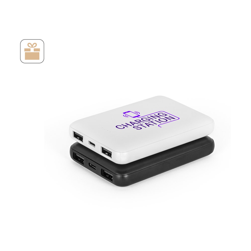 LEAKEY 5. Power bank 5'000 mAh in ABS riciclato (100% rABS)