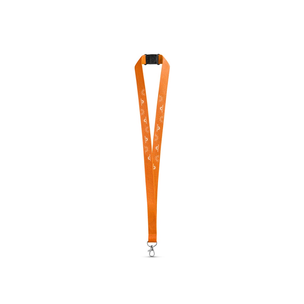 LEEDS. Lanyard in poliestere con chiusura di sicurezza