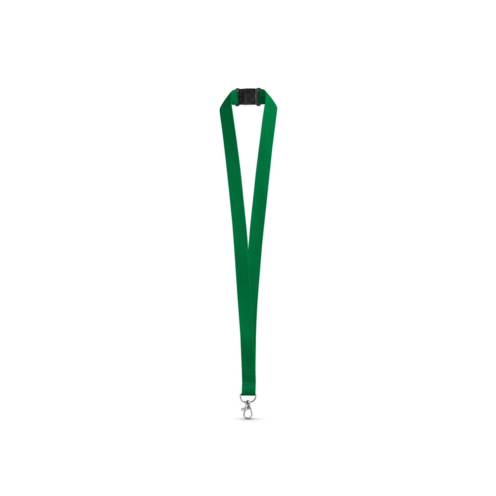 LEEDS. Lanyard in poliestere con chiusura di sicurezza