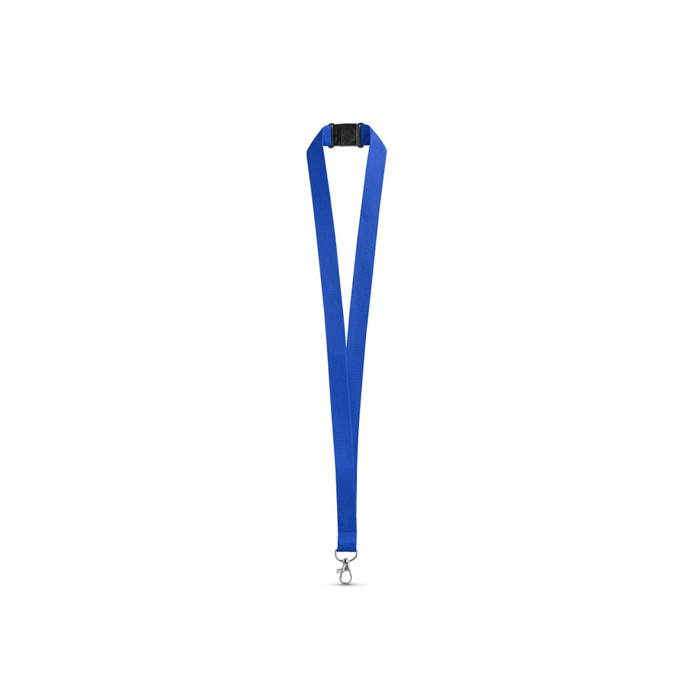 LEEDS. Lanyard in poliestere con chiusura di sicurezza