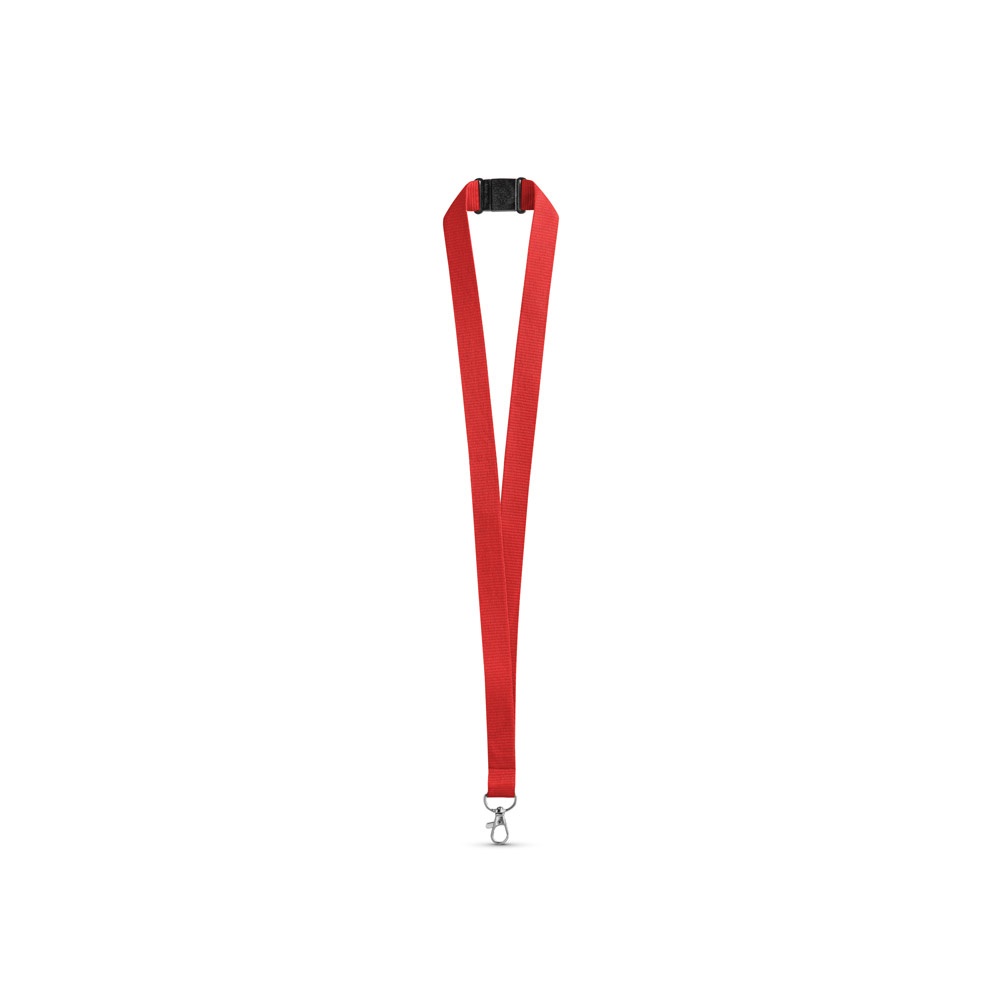 LEEDS. Lanyard in poliestere con chiusura di sicurezza