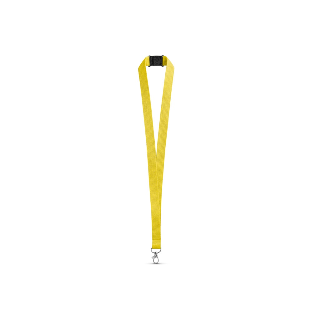 LEEDS. Lanyard in poliestere con chiusura di sicurezza