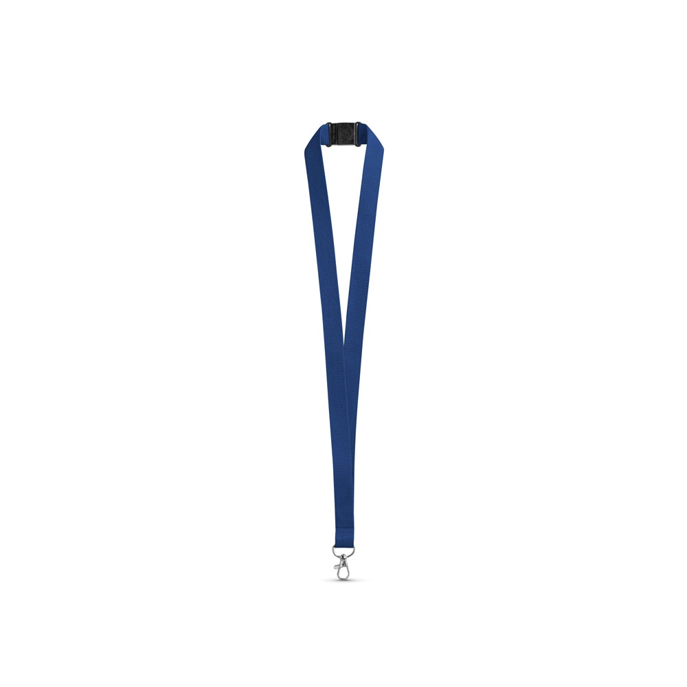 LEEDS. Lanyard in poliestere con chiusura di sicurezza