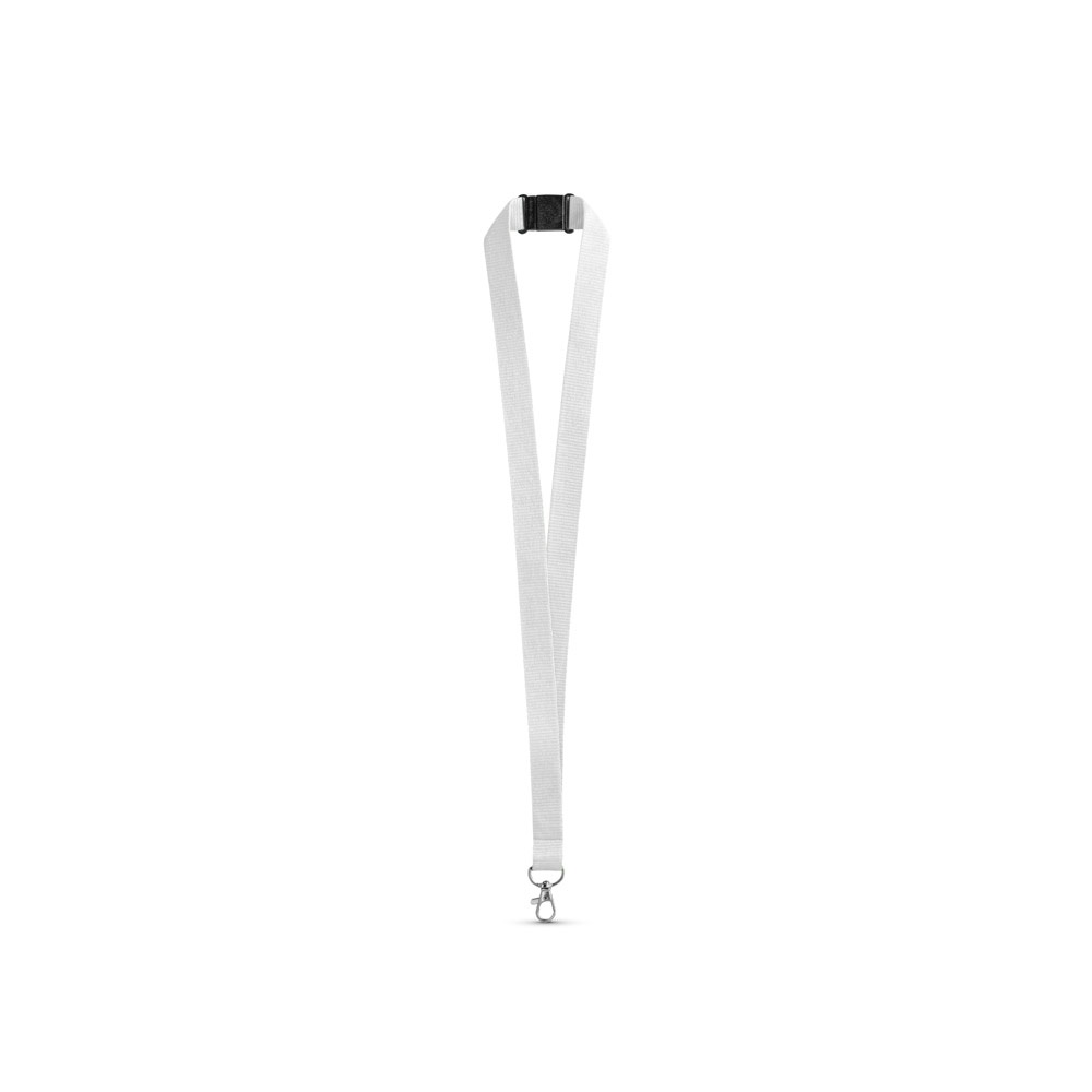 LEEDS. Lanyard in poliestere con chiusura di sicurezza