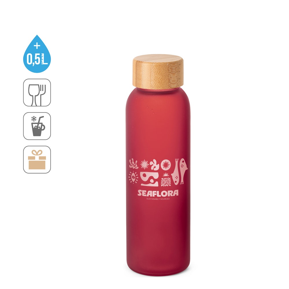 LILLARD GLASS. Bottiglia in vetro satinato da 520 ml