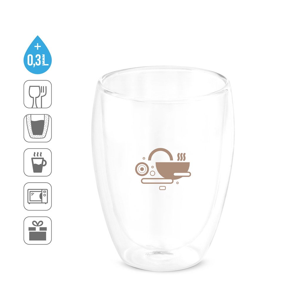 MACHIATO CUP. Bicchiere in vetro borosilicato da 350 mL