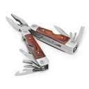 MAGNUM. Pinzia pieghevole con strumenti multifunzione in acciaio inox e legno