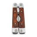 MAGNUM. Pinzia pieghevole con strumenti multifunzione in acciaio inox e legno