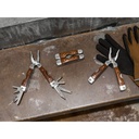 MAGNUM. Pinzia pieghevole con strumenti multifunzione in acciaio inox e legno