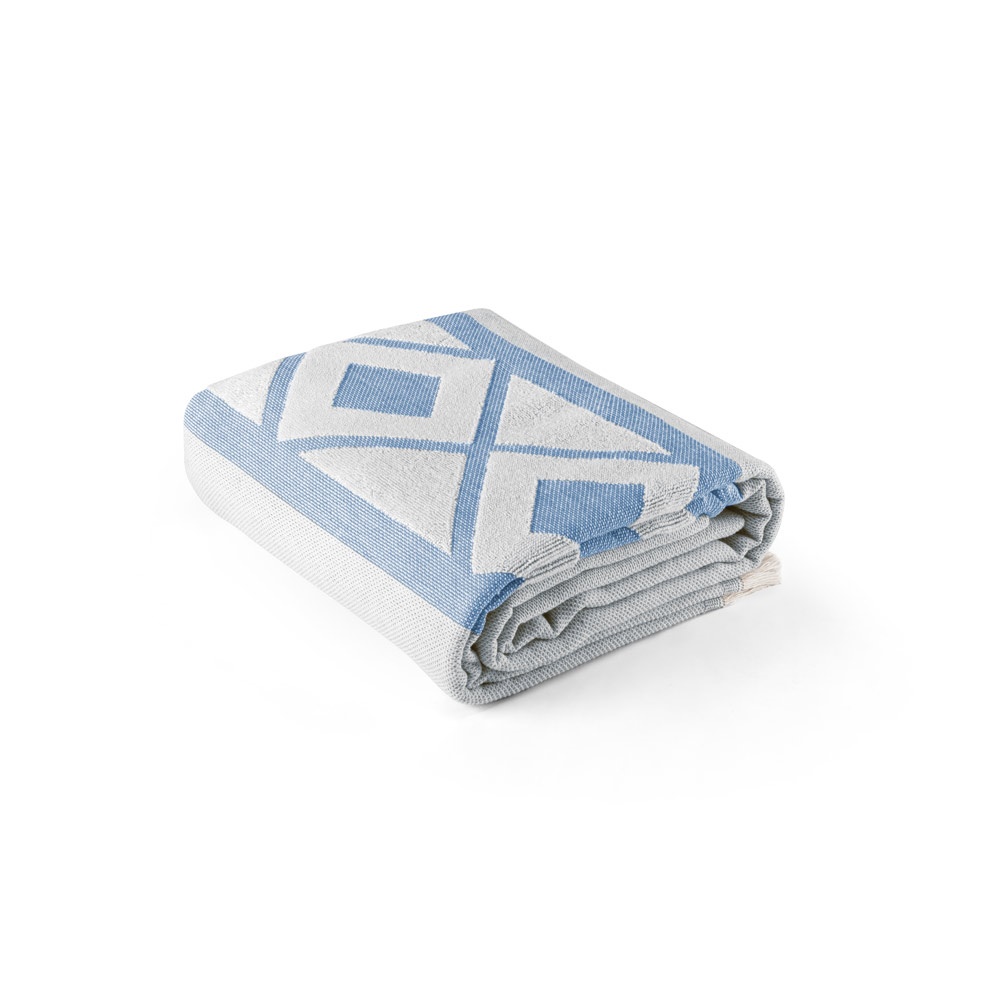 MALEK. Telo multifunzionale e da bagno (350g/m²) realizzato in cotone leggero e resistente (85%) e cotone riciclato (15%)