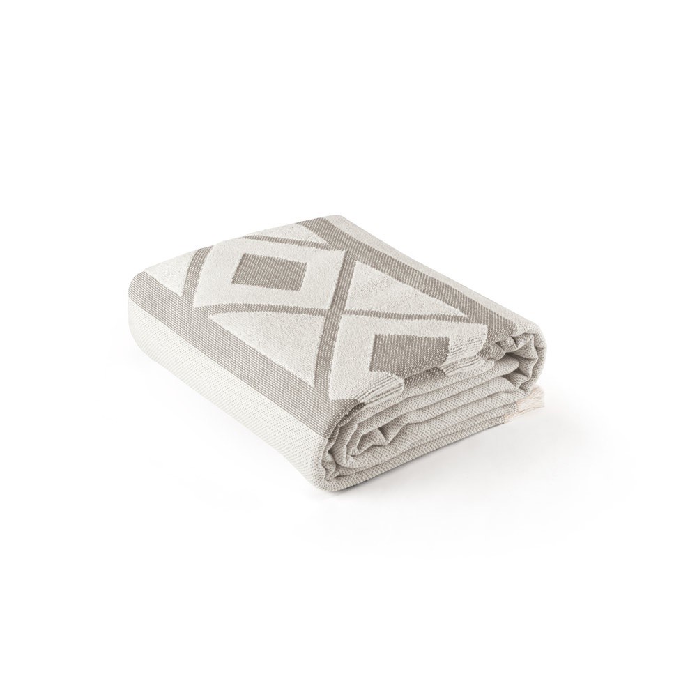 MALEK. Telo multifunzionale e da bagno (350g/m²) realizzato in cotone leggero e resistente (85%) e cotone riciclato (15%)