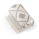 MALEK. Telo multifunzionale e da bagno (350g/m²) realizzato in cotone leggero e resistente (85%) e cotone riciclato (15%)