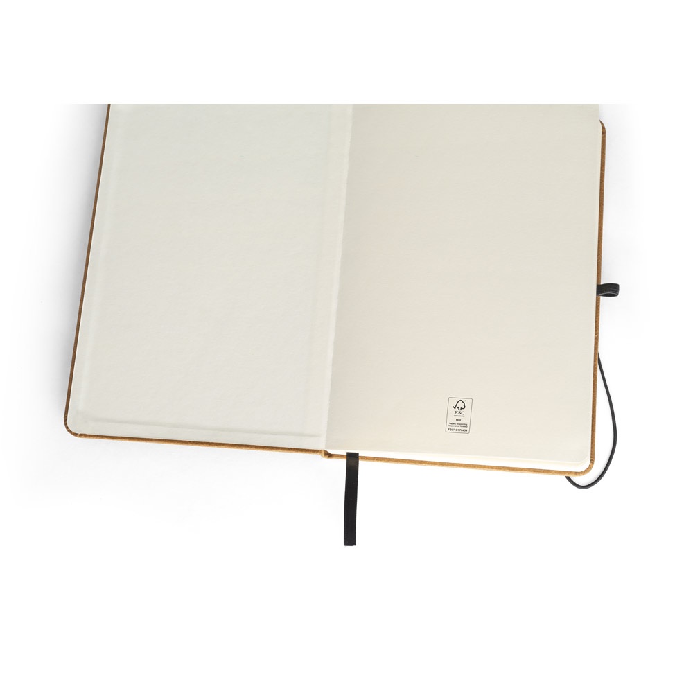 MATISSE. Blocco note A5 con copertina rigida in pelle (70% riciclata) con pagine a righe