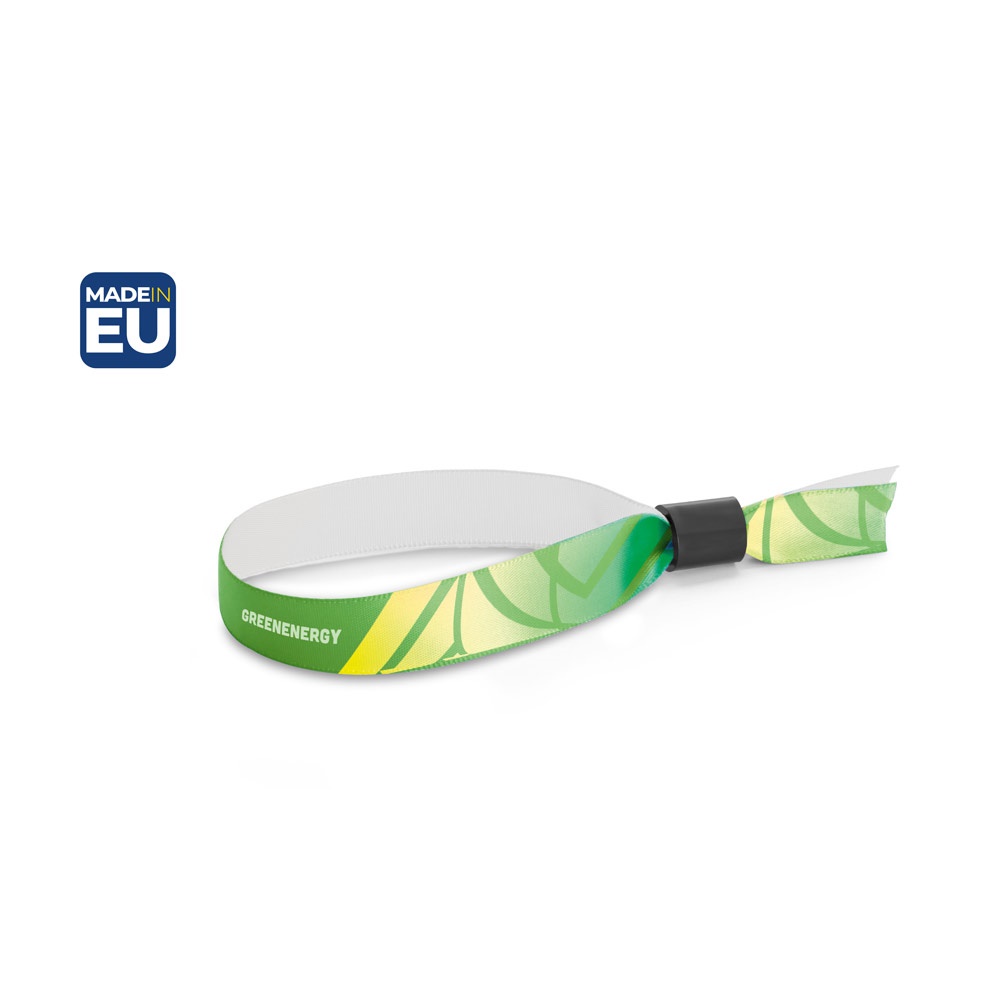 MENDOZA. SET Lanyard SUBLIMATION Slim I (15 mm) bracciale in poliestere con chiusura di sicurezza