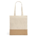 MERCAT. Borsa in cotone 100% (160 g/m²) con dettaglio in imitazione iuta
