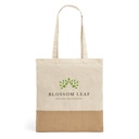 MERCAT. Borsa in cotone 100% (160 g/m²) con dettaglio in imitazione iuta