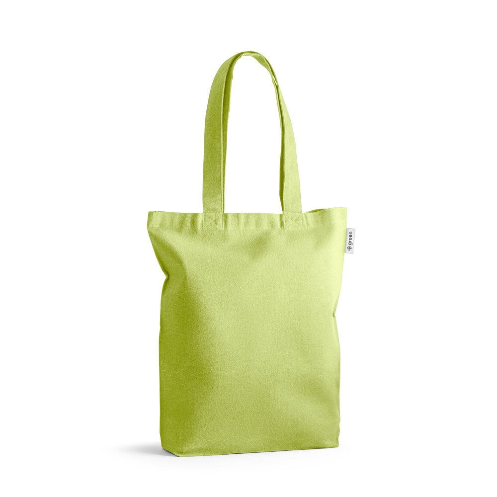 MERIDA. Borsa (220 g/m²) in cotone (50%), cotone riciclato (30%) e poliestere (20% rPET)