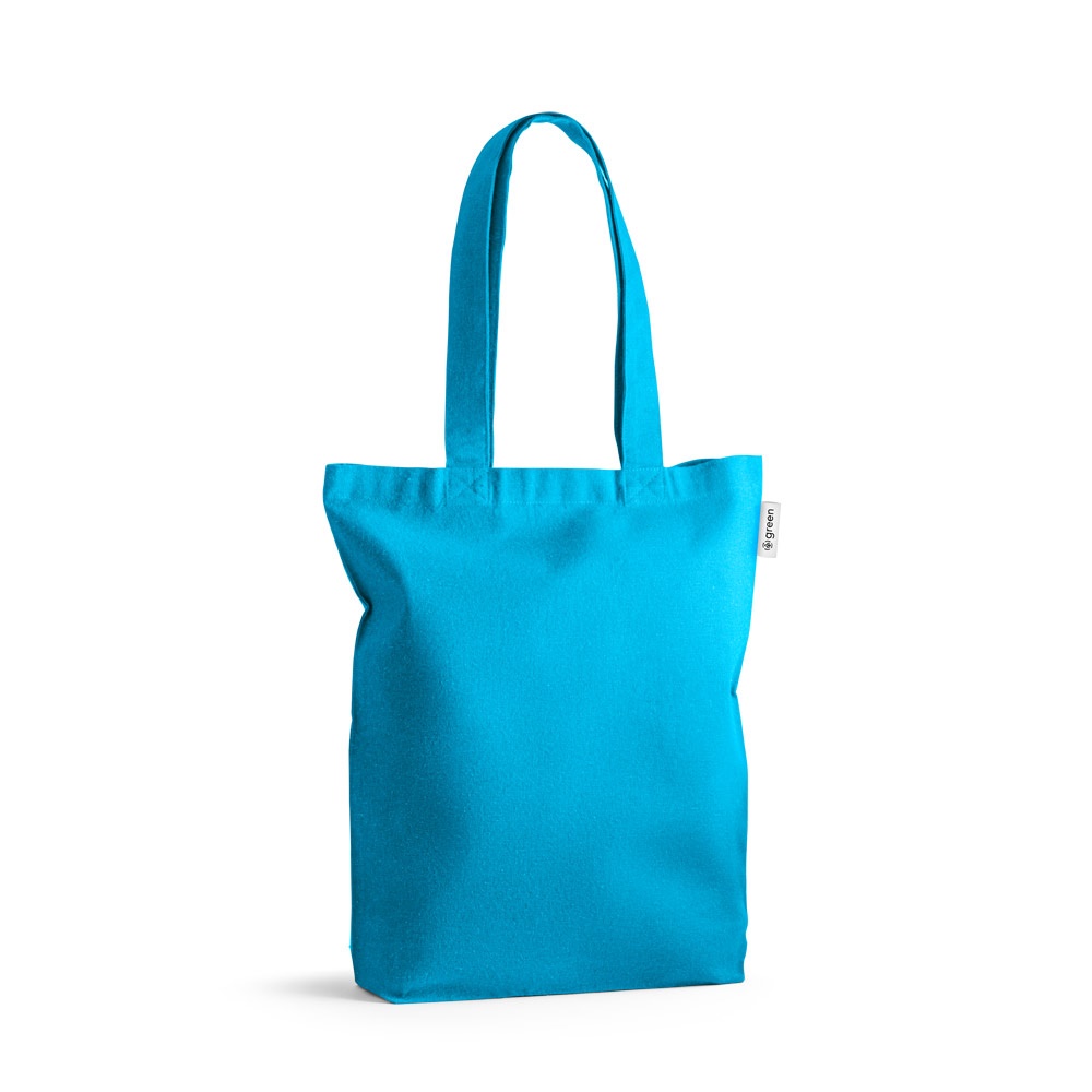 MERIDA. Borsa (220 g/m²) in cotone (50%), cotone riciclato (30%) e poliestere (20% rPET)