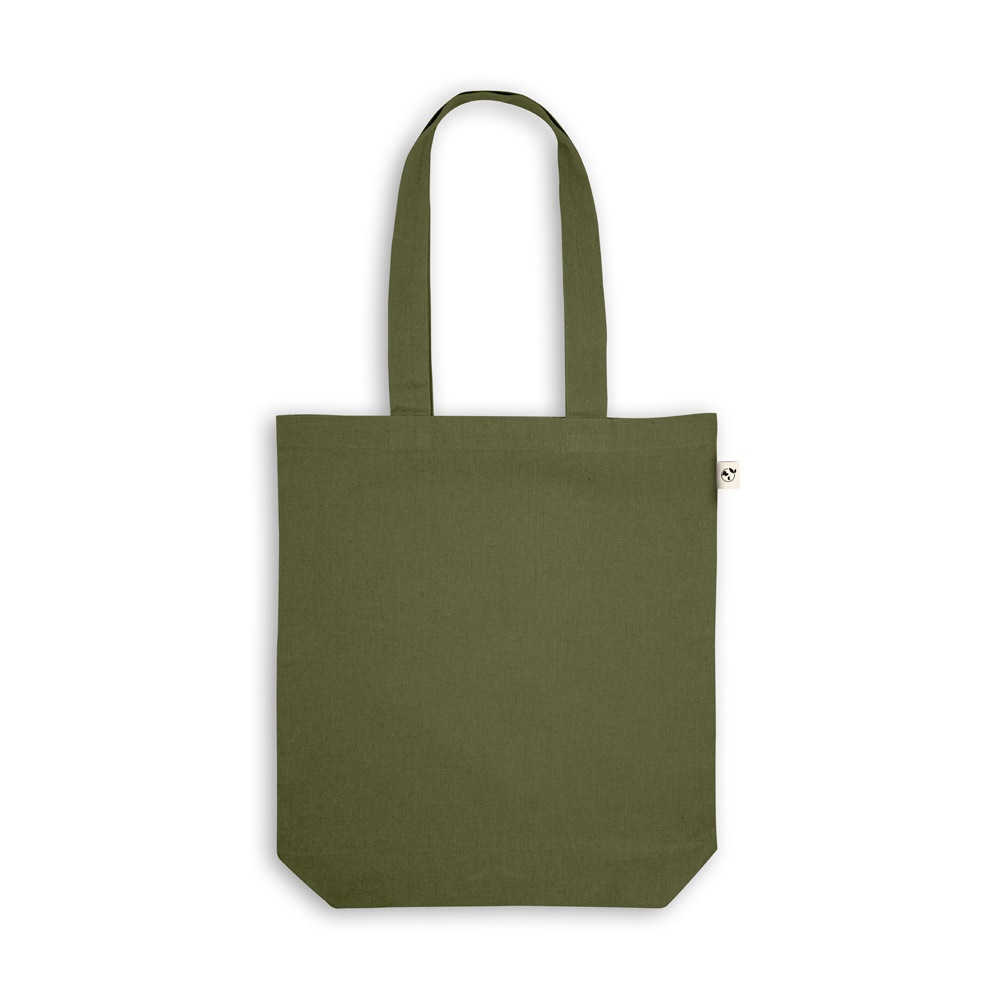 MERIDA. Borsa (220 g/m²) in cotone (50%), cotone riciclato (30%) e poliestere (20% rPET)