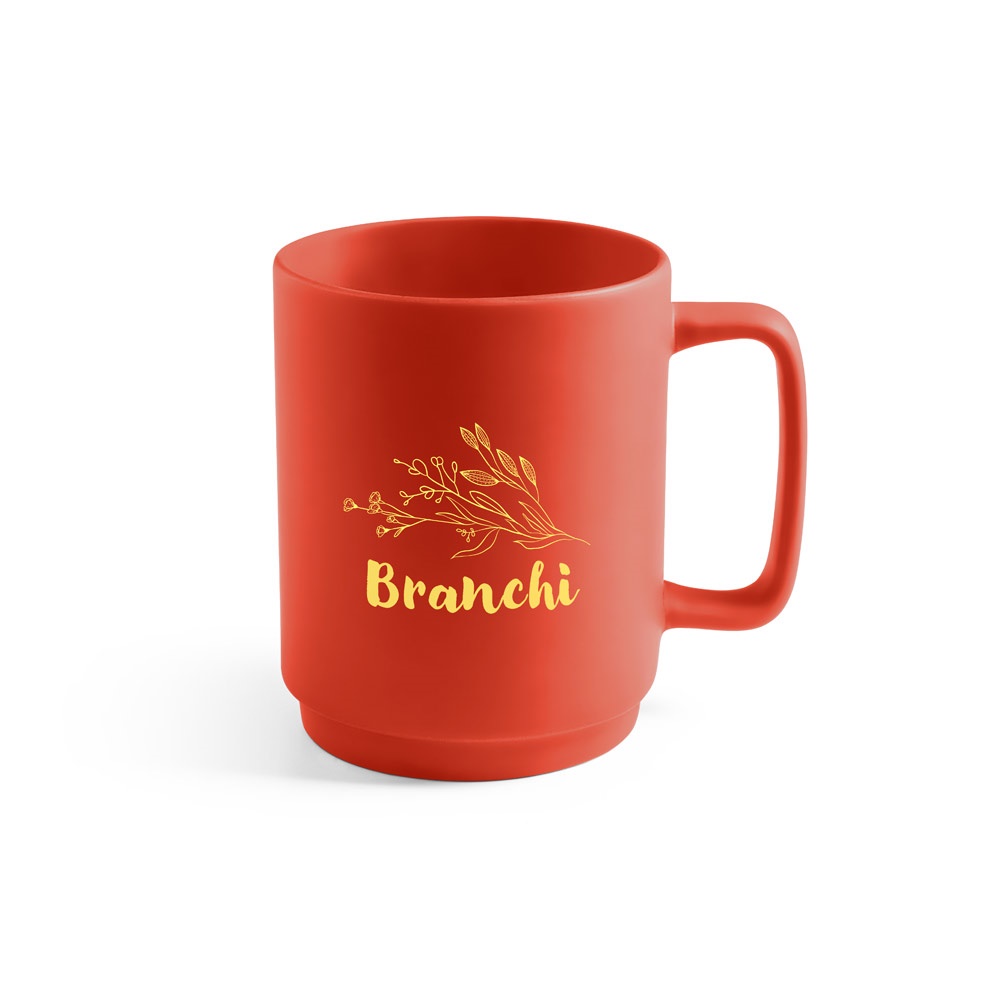 MIGHTY. Tazza in ceramica con corpo cilindrico 330 mL