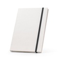 MILKY. Blocco note A5 con copertina rigida in carta riciclata al 100%