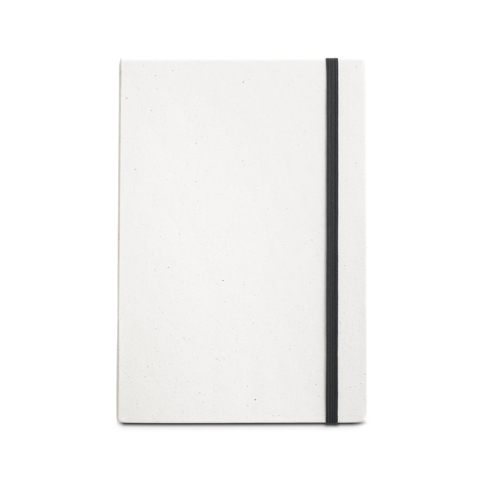 MILKY. Blocco note A5 con copertina rigida in carta riciclata al 100%