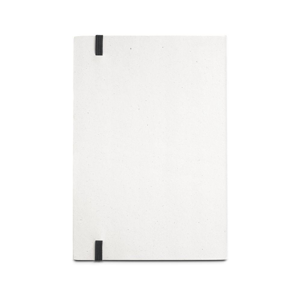 MILKY. Blocco note A5 con copertina rigida in carta riciclata al 100%