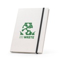 MILKY. Blocco note A5 con copertina rigida in carta riciclata al 100%
