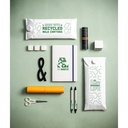 MILKY. Blocco note A5 con copertina rigida in carta riciclata al 100%