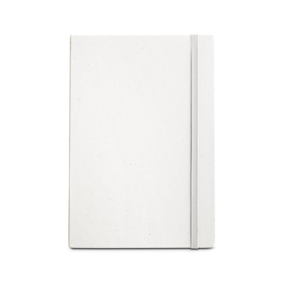 MILKY. Blocco note A5 con copertina rigida in carta riciclata al 100%