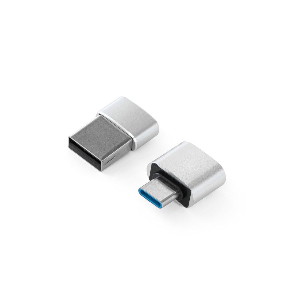 MINSKY. Set di 2 adattatori USB-A / USB-C in alluminio