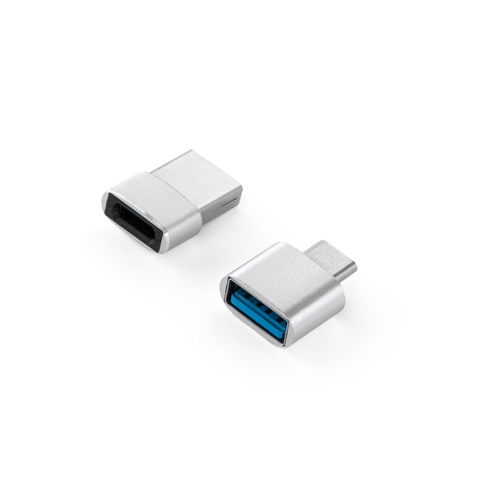 MINSKY. Set di 2 adattatori USB-A / USB-C in alluminio