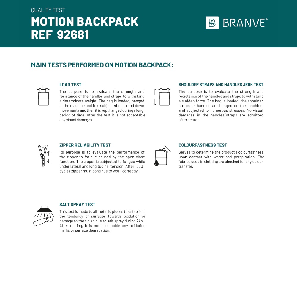 MOTION BACKPACK. Zaino in PU e poliestere twill 600D
