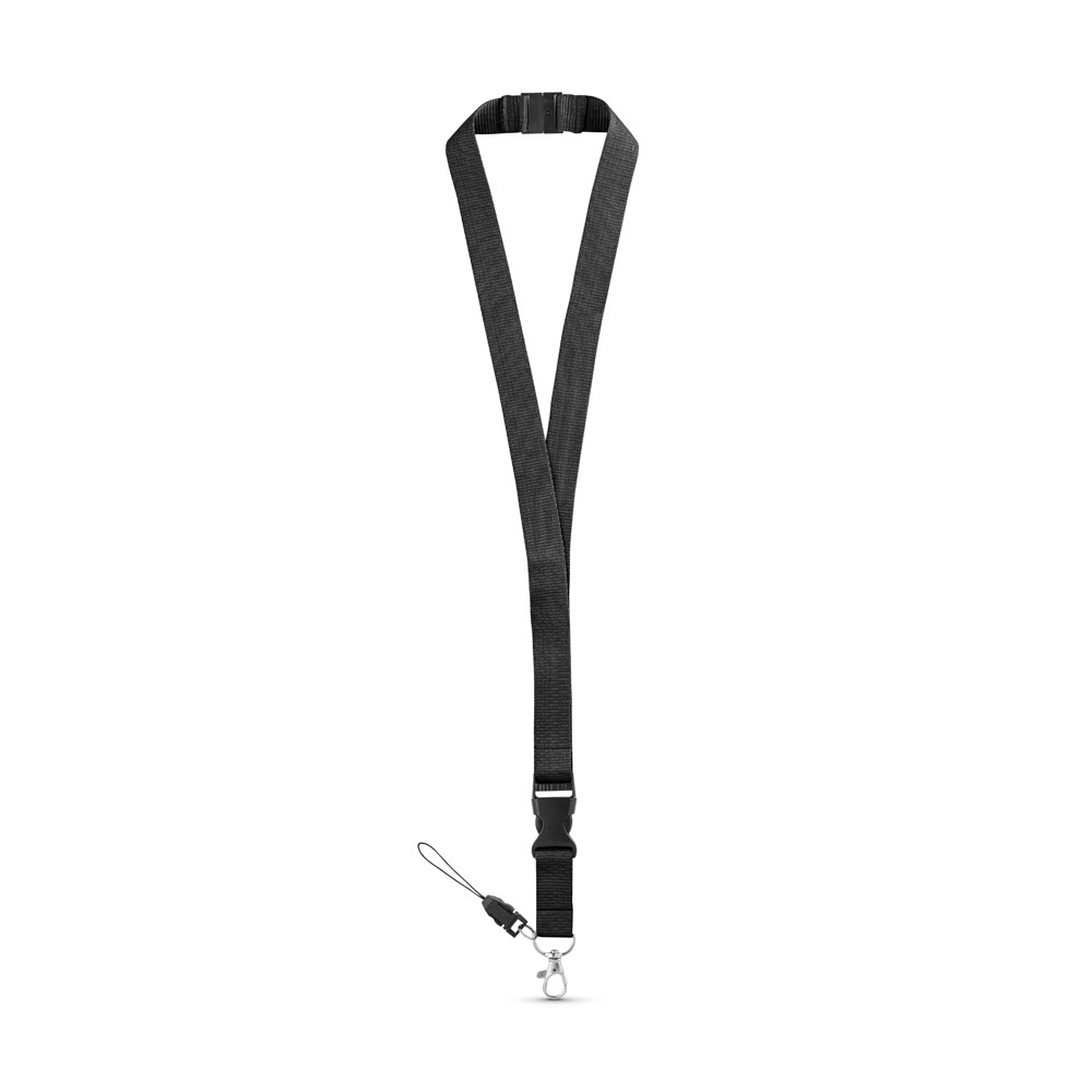 MURRAY. Lanyard in poliestere con moschettone in metallo